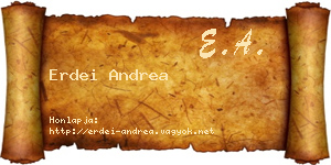 Erdei Andrea névjegykártya